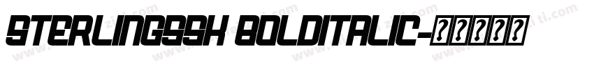 SterlingSSK BoldItalic字体转换